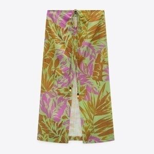 Zara Tropical print Skirt